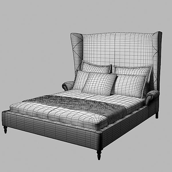 3d ipe cavalli bed - ipe cavalli bed high tall back neo classic contemporaray by shop3ds